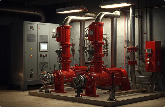Насосная станция пожаротушения в стеклопластиковой ёмкости (подземное исполнение)